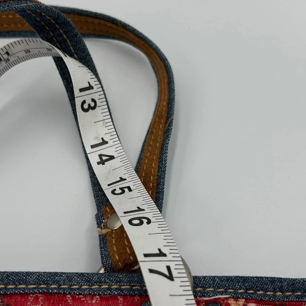 Levis Tote Bag Womens Red Floral Heritage Denim Trim Vintage Y2K‎ Aesthetic